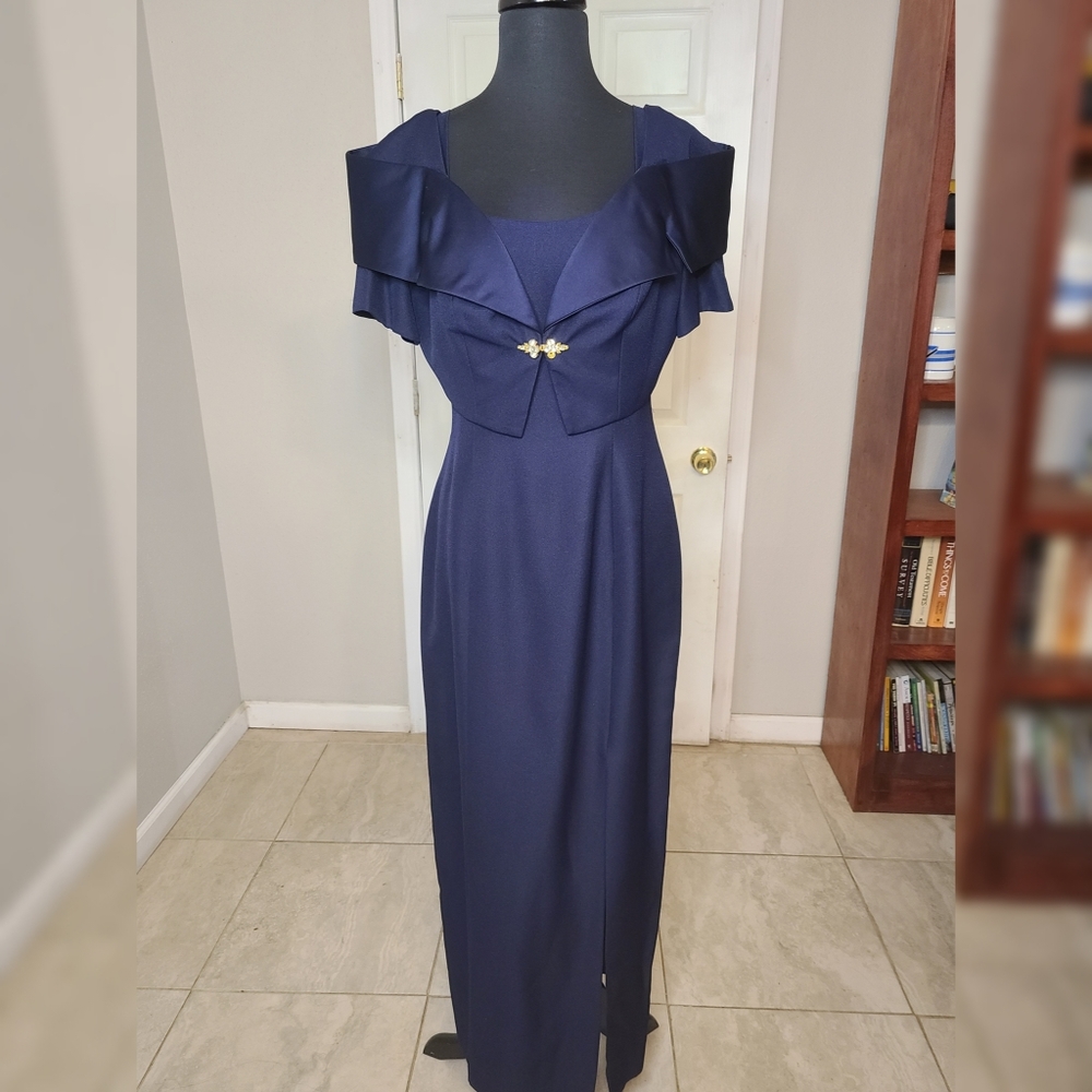 Alex Evenings Blue Evening Gown with Matching Shrug